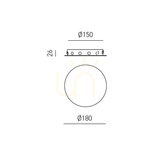 Check GSOB02 Black Ceiling Rosette by Gea Luce