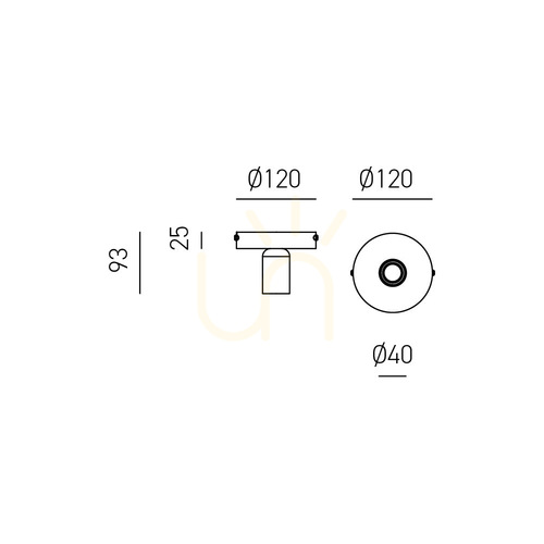 Check GSOP02 Light Bulb Socket, Black, Gea Luce
