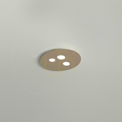 Check LUNA P/P FLUPT1 Ceiling Light, Gray-Brown, Gea Luce