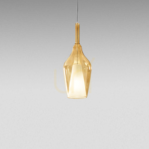 OFELIA S/12 MINI FOFSAM12M Pendant Light, Amber Transparent, Gea Luce small 0