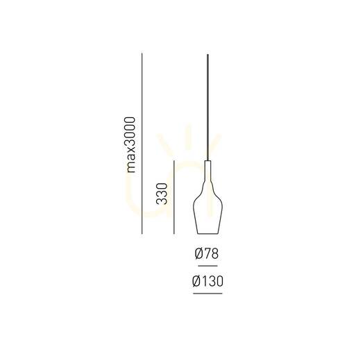 Check OFELIA S/12 MINI FOFST12M Pendant Light, Transparent, by Gea Luce