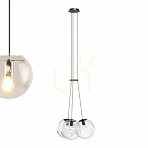 Cluster Pendant Light s.luce Orb, 3-Light Clear Glass Globes, E27 11 Cluster Pendant Light s.luce Orb, 3-Light Clear Glass Globes, E27 small 11