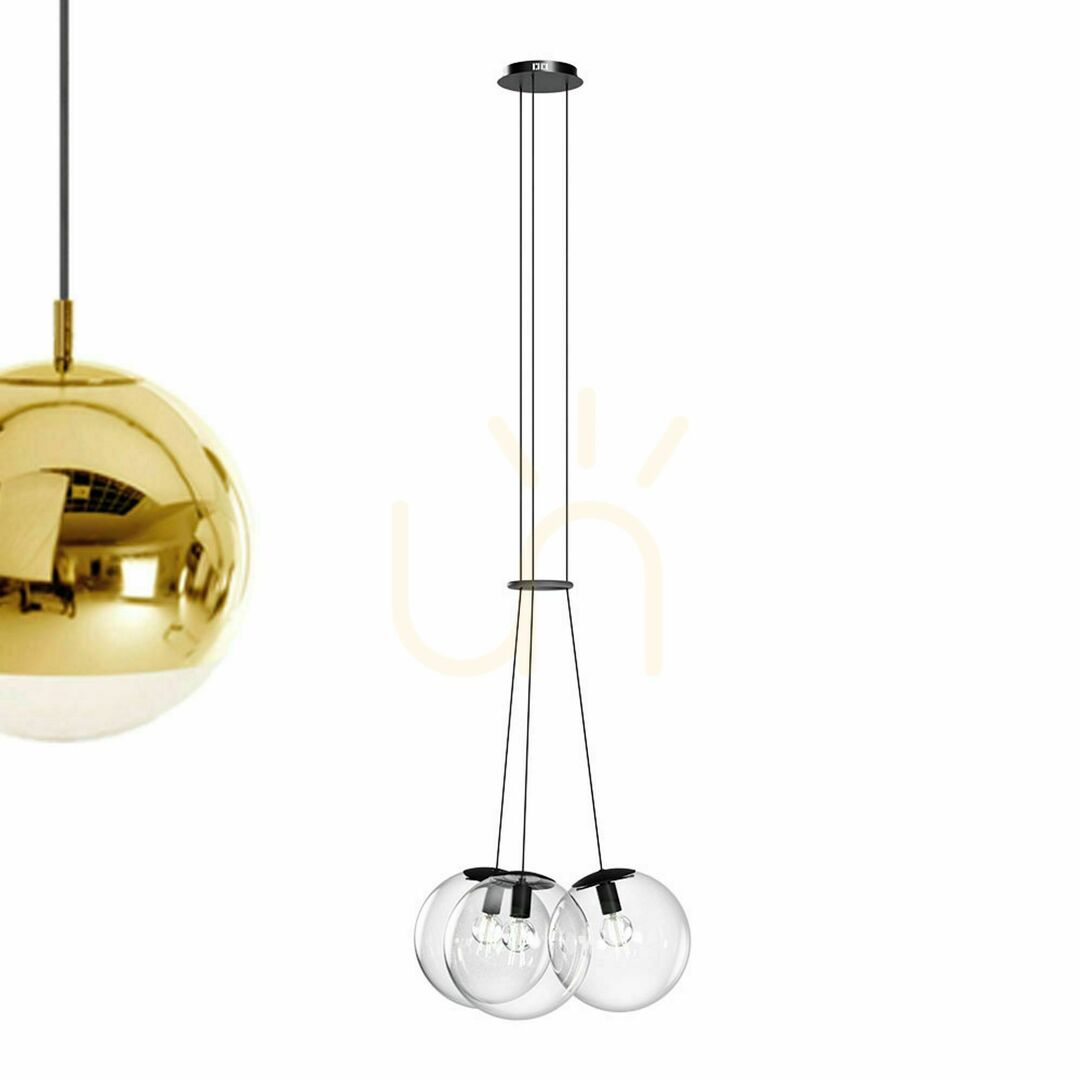 Check Cluster Pendant Light s.luce Orb, 3-Light Brown Glass Globes, 50 cm, E27 Cluster Pendant Light s.luce Orb, 3-Light Brown Glass Globes, 50 cm, E27