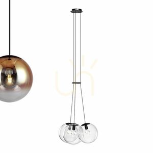 Cluster Pendant Light s.luce Orb, 3-Light Brown Glass Globes, 50 cm, E27 12 Cluster Pendant Light s.luce Orb, 3-Light Brown Glass Globes, 50 cm, E27 small 12