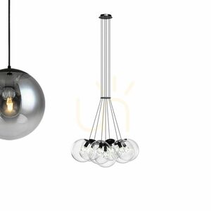 Cluster Pendant Light s.luce Orb 7-Light Clear Glass Globe Chandelier E27 11 Cluster Pendant Light s.luce Orb 7-Light Clear Glass Globe Chandelier E27 small 11
