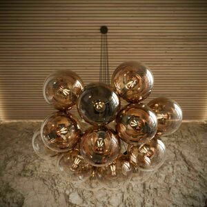 Cluster Pendant Light s.luce Orb 13-Light Clear Glass Globe Chandelier, E27 0 Cluster Pendant Light s.luce Orb 13-Light Clear Glass Globe Chandelier, E27 small 0