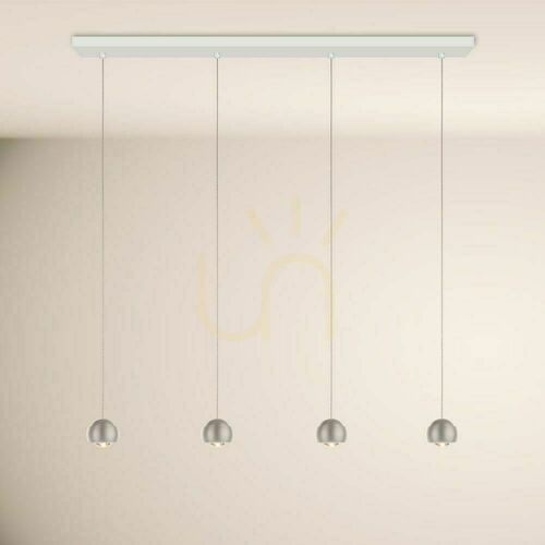 Check LED Pendant Light s.luce Beam 4-Light Silver 120 cm Dimmable 3000K