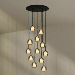 Chandelier s.luce Belluna 12-Light Smoky Glass with 80 cm Canopy 0 Chandelier s.luce Belluna 12-Light Smoky Glass with 80 cm Canopy small 0