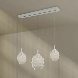 3-Light Pendant Light s.luce Echos, Clear Glass, 120 cm, E27 small 1