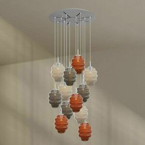 Pendant Chandelier s.luce Echos 12-Light Multicolor Glass, E27, 80 cm Canopy small 0