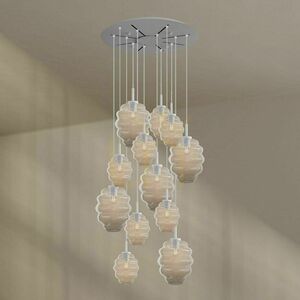 Chandelier s.luce Echos, 12-Light Clear Glass, 80 cm Canopy small 9