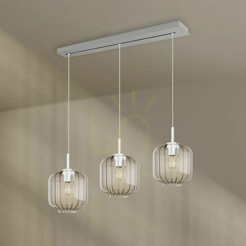 Check 3-Light Pendant Light s.luce Velo, Clear Glass, 120 cm Canopy