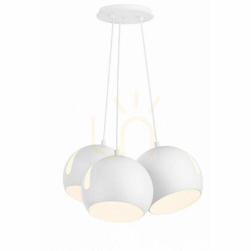Check 3-Light Cluster Pendant Light s.luce Ball, White Metal, 3 x 30 cm, E27