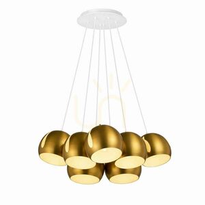 Cluster Pendant Light s.luce Ball 7-Light Copper Metal with 20 cm Shades 10 Cluster Pendant Light s.luce Ball 7-Light Copper Metal with 20 cm Shades small 10