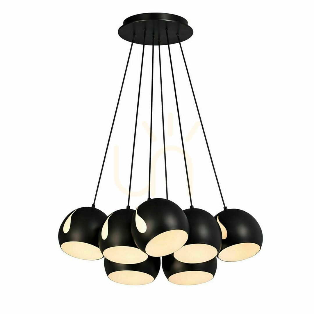 Display Cluster Pendant Light s.luce Ball 7-Light Copper Metal with 20 cm Shades Cluster Pendant Light s.luce Ball 7-Light Copper Metal with 20 cm Shades