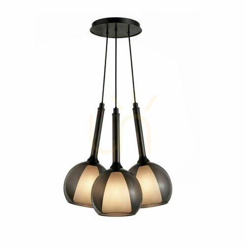 Check Cluster Pendant Light s.luce Belluna, 3-Light Smoked Glass, E14