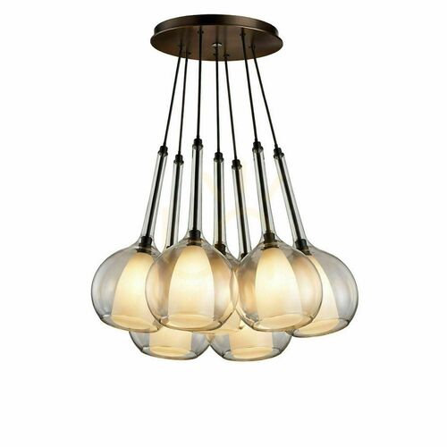 Check Cluster Pendant Light s.luce Belluna 7-Light Clear Glass E14