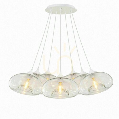 Check Cluster Pendant Light s.luce Cruet, 7-Light Clear Glass, 84 cm