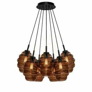 Cluster Pendant Light s.luce Echos 7-Light Brown Glass, 18 cm Shades, E27 0 Cluster Pendant Light s.luce Echos 7-Light Brown Glass, 18 cm Shades, E27 small 0