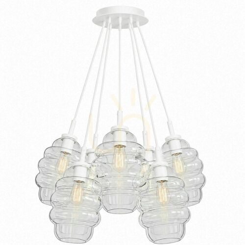 Check Cluster Glass Pendant Light s.luce Echos 7-Light Clear 25 cm E27