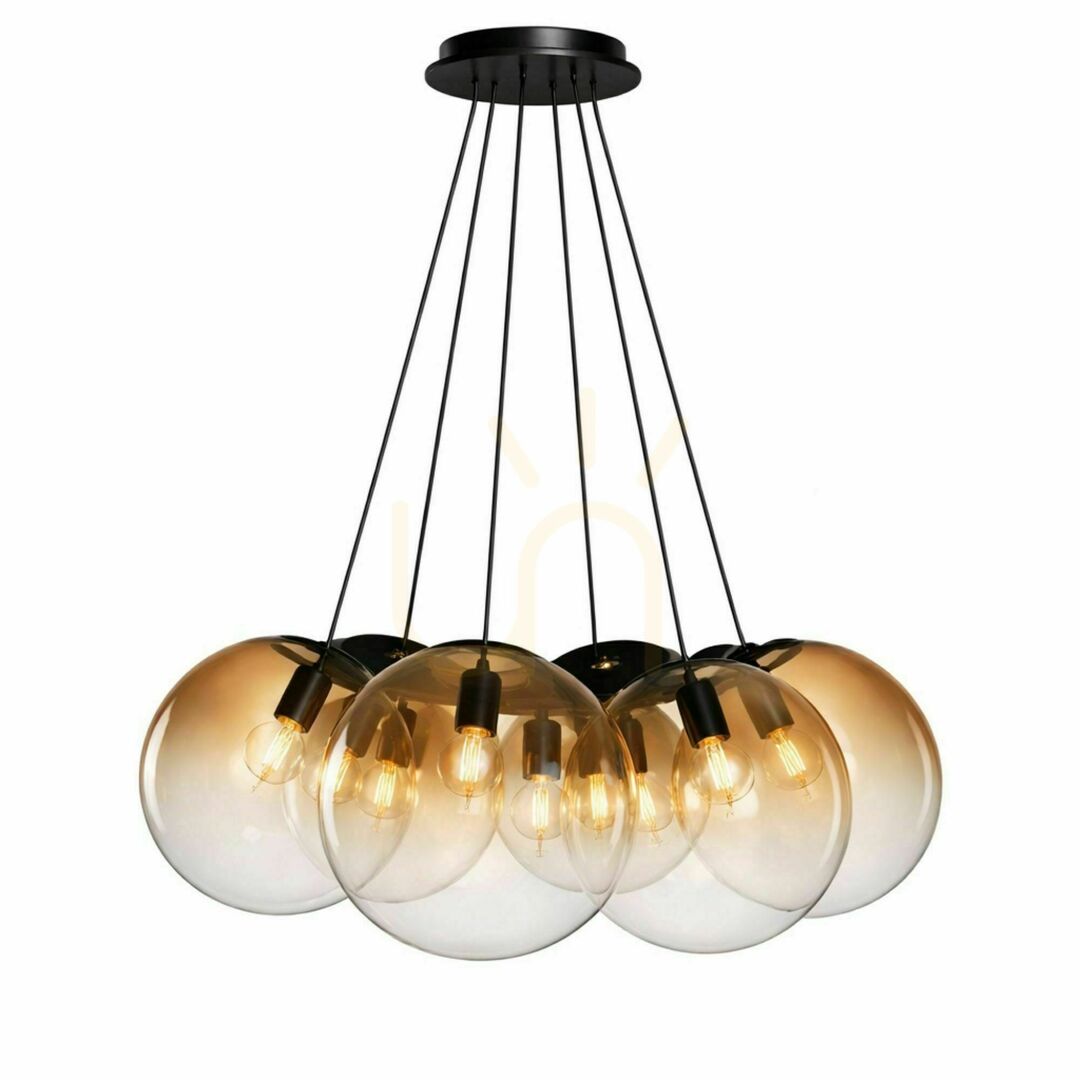 Display Cluster Pendant Light s.luce Orb 7-Light White Glass, 7 x 20 cm Cluster Pendant Light s.luce Orb 7-Light White Glass, 7 x 20 cm