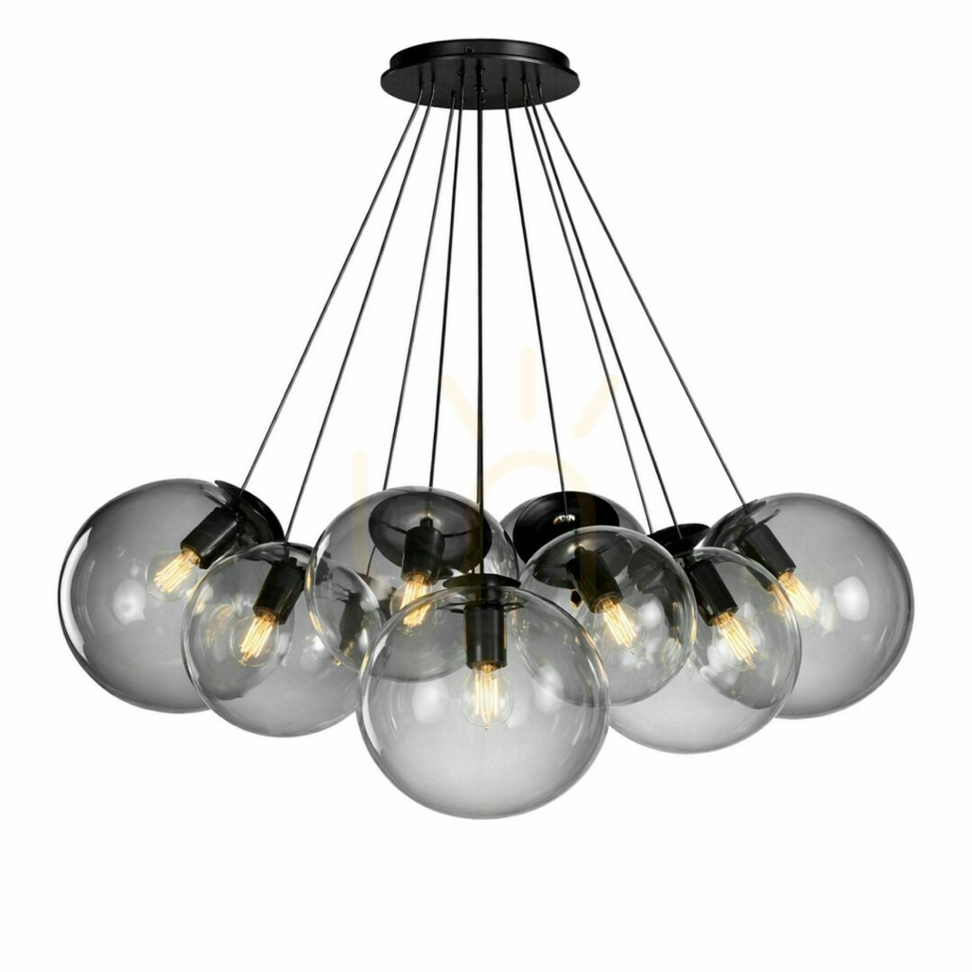 View Cluster Chandelier s.luce Orb, 13-Light Glass Pendant Light, Gold, 80 cm Cluster Chandelier s.luce Orb, 13-Light Glass Pendant Light, Gold, 80 cm