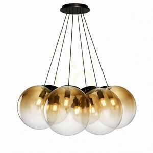 Cluster Pendant Light s.luce Orb 7-Light Brown Glass, 40 cm small 4