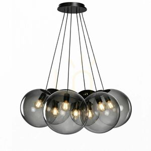 Cluster Pendant Light s.luce Orb 7-Light Brown Glass, 40 cm small 7