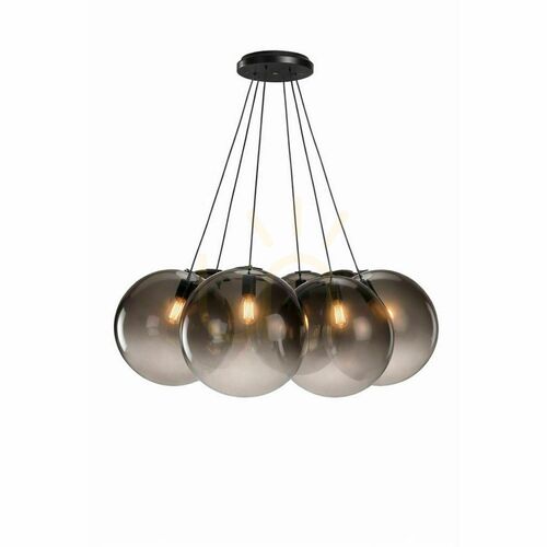 Check Cluster Pendant Light s.luce Orb, 7-Light Smoked Glass, 50 cm Shades