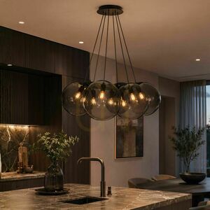 Cluster Pendant Light s.luce Orb 7-Light Copper Glass 7 x 50 cm 0 Cluster Pendant Light s.luce Orb 7-Light Copper Glass 7 x 50 cm small 0