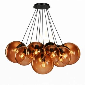 Cluster Pendant Light s.luce Orb 13-Light Copper Glass, 13 x 30 cm small 11