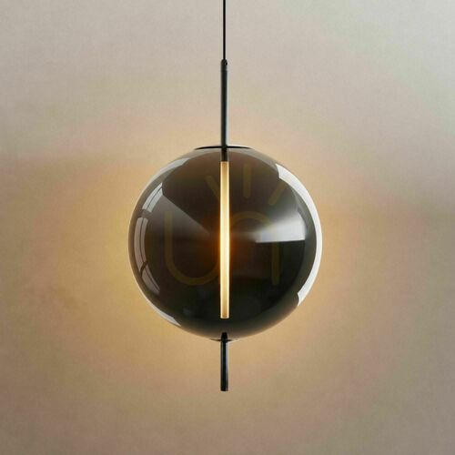 Check LED Pendant Light s.luce Mira Smoky Glass 40 cm, 5W 3000K