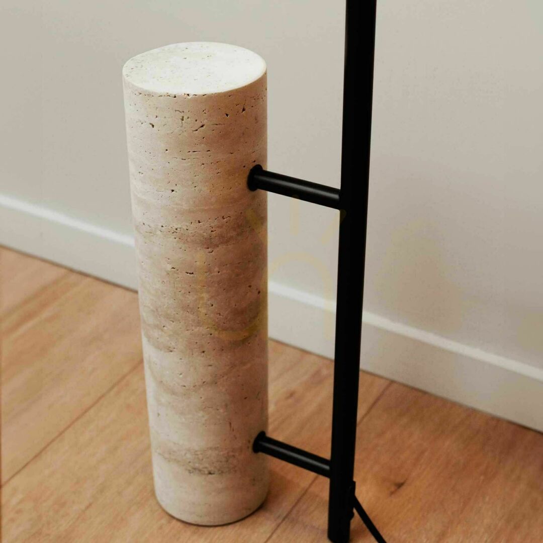 Check Floor Lamp s.luce Velo, Travertine Stone and Smoky Glass, 187 cm, E27 Floor Lamp s.luce Velo, Travertine Stone and Smoky Glass, 187 cm, E27