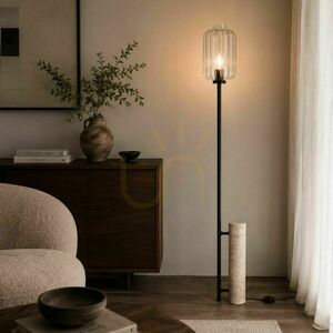 Floor Lamp s.luce Velo, Travertine Stone and Clear Glass, 187 cm, E27 0 Floor Lamp s.luce Velo, Travertine Stone and Clear Glass, 187 cm, E27 small 0