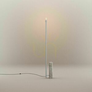 Floor Lamp s.luce Cruet Amber Glass and Travertine 190 cm E27 small 3