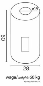 Garden Lamp Foundation SU-MA Fundament Maxi 60 cm 60 kg small 2