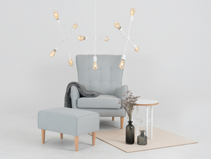 CustomForm TRISO 11 pendant lamp 11xE27 60W white loft metal 93x57 cm adjustable drop small 2