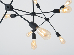 Black CustomForm TRISO 11 pendant light for 11 E27 bulbs small 4