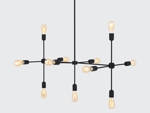 Check Black CustomForm TRISO 11 pendant light for 11 E27 bulbs