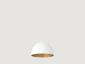 Hanging lamp LEONARD M - gold and white small 0