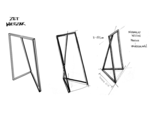 CustomForm ZET 175 black freestanding coat rack, 60 cm small 5