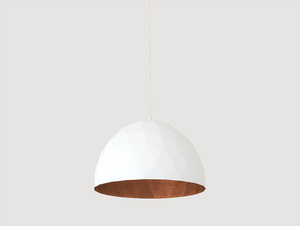 Hanging lamp LEONARD L - copper-white small 0