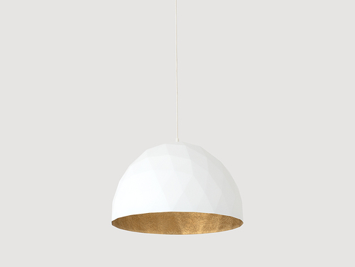 Check Hanging lamp LEONARD L - gold and white