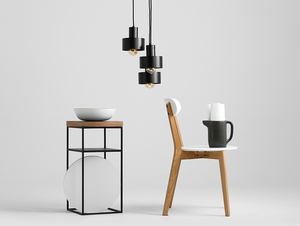 CustomForm FAY KOŁO 3 pendant light, black, 3 × E27, Ø33 cm small 2
