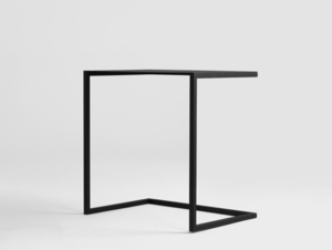 CustomForm LUPE METAL 60 side table – black RAL 9005 small 3