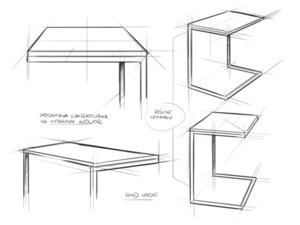 CustomForm LUPE METAL 60 side table – black RAL 9005 small 5