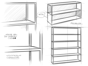 HYLLER SIDE METAL 150x75 shelf small 5