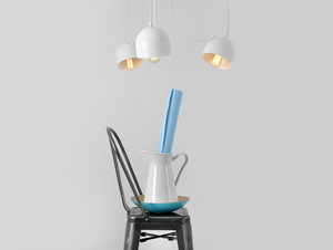 Hanging lamp POPO 4 - white small 1