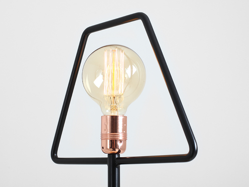 Check CustomForm FIRKANT TABLE lamp, black RAL 9005, E27