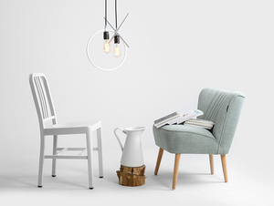 Single VETO hanging lamp, white, round 2 Single VETO hanging lamp, white, round small 2